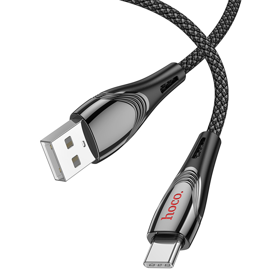 Кабель USB HOCO U133 Monte USB - Type-C, 3A, 1.2 м, черный фото