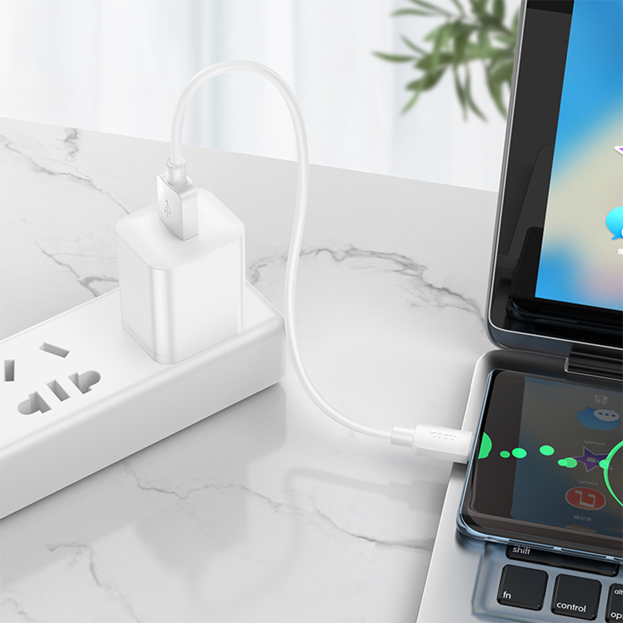 Кабель USB HOCO X96 Hyper USB - Type-C, 3A, 27W, 25 см, белый фото