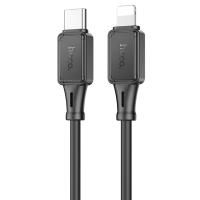 Кабель USB-C HOCO X101 Assistant Type-C - Lightning, 27W, 1 м, черный фото