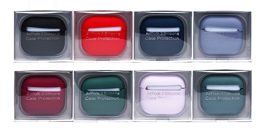 Чехол силиконовый Case Protection для AirPods 3, серо-синий (12) фото