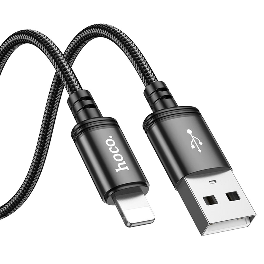 Кабель USB HOCO X91 Radiance USB - Lightning, 2.4А, 3 м, черный фото