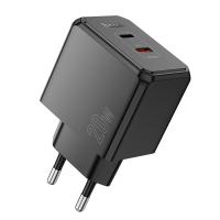 Сетевое зарядное устройство HOCO CS16A Wish 1xUSB-C + 1x Lightning, 20W, черный фото