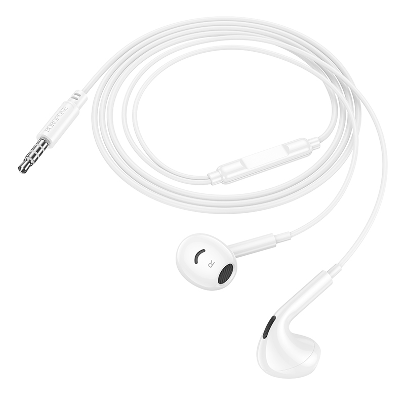 Проводные наушники BOROFONE BM96 Brilliant, Jack 3.5mm, 1.2 м, белый фото