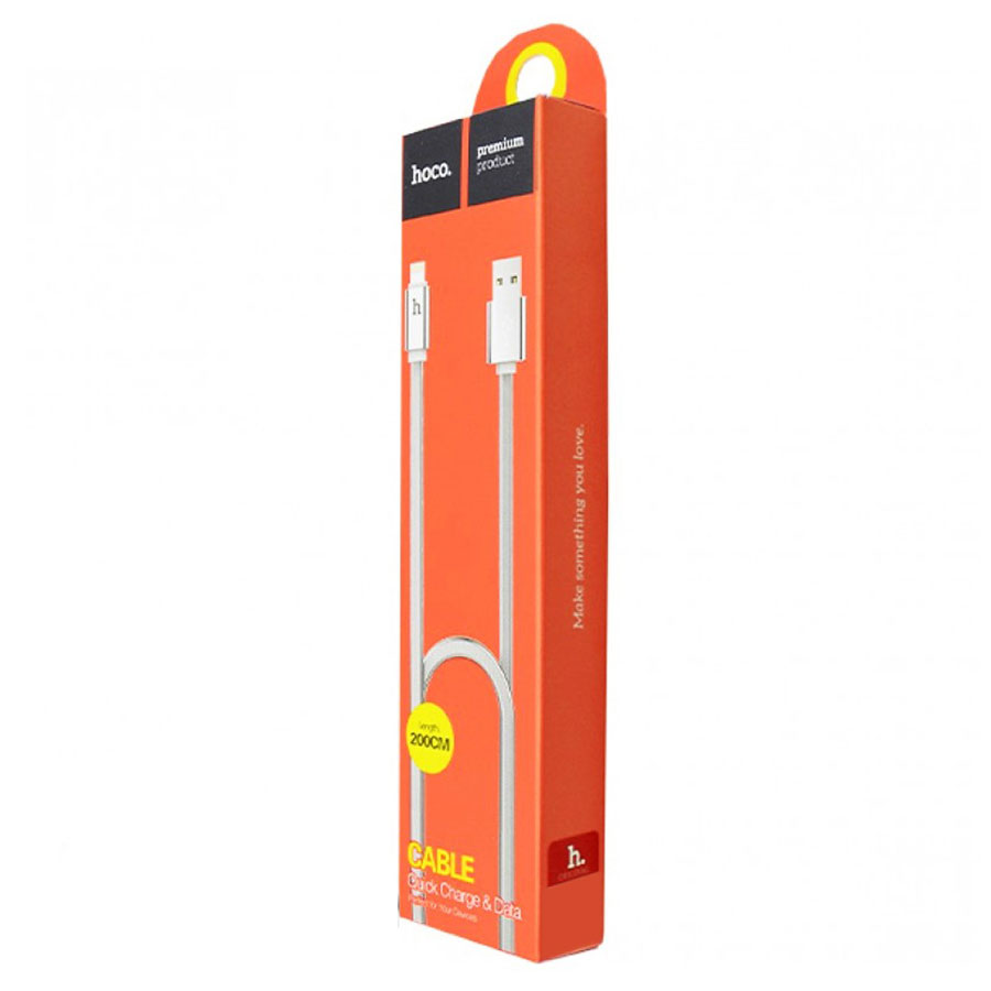 Кабель USB HOCO UPL12 Metal Jelly USB - Lightning, 2.1А, 2 м, серебристый оптом недорого с доставкой Кабель USB HOCO UPL12 Metal Jelly USB - Lightning, 2.1А, 2 м, серебристый фото