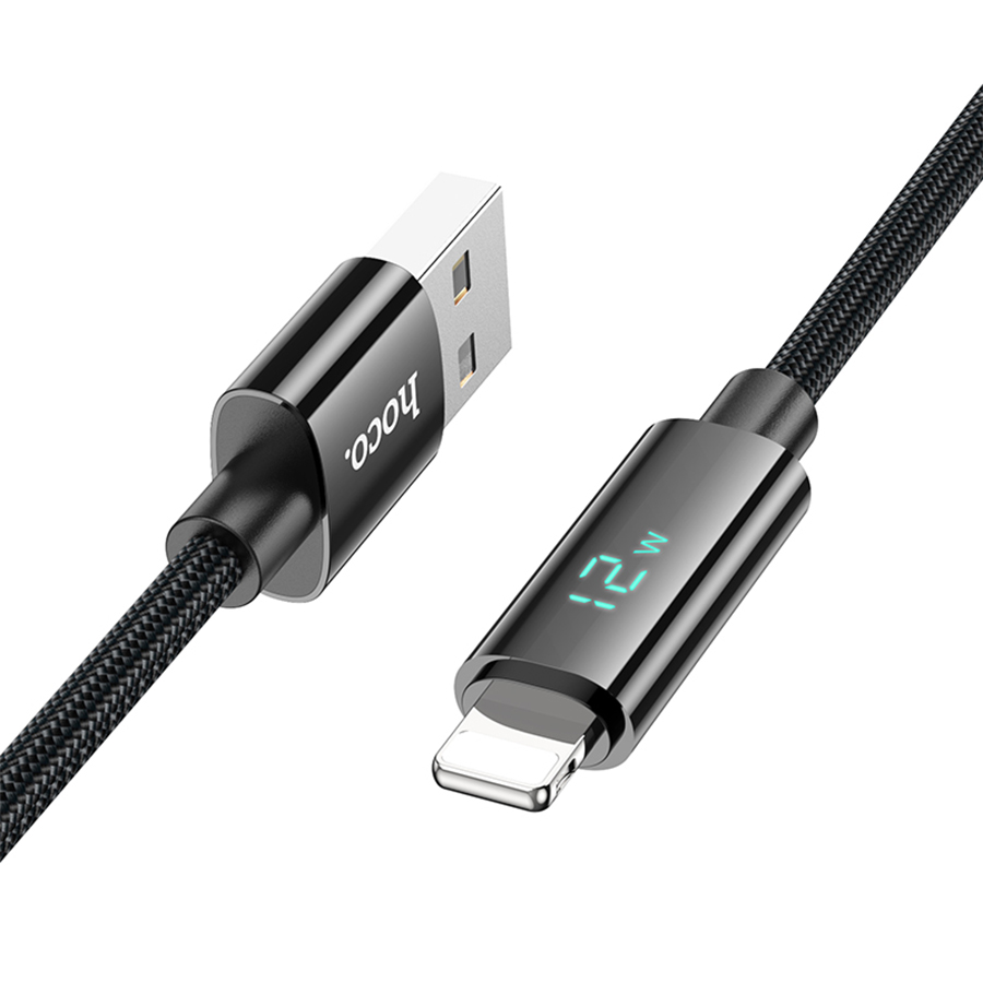 Кабель USB HOCO U125 Benefit USB - Lightning, 2.4А, 1.2 м, черный фото