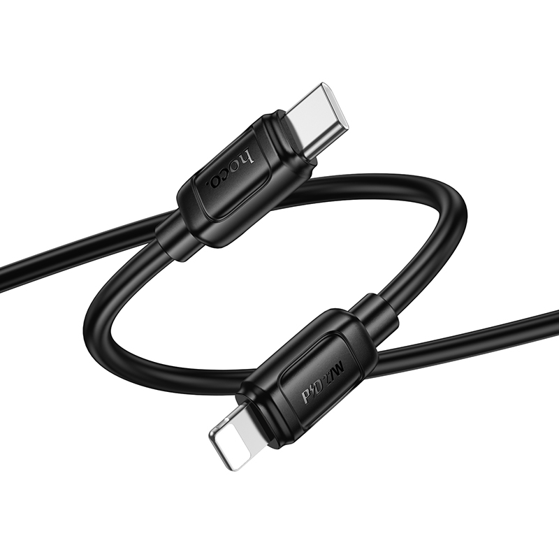 Кабель USB-C HOCO X115 Surpass Type-C - Lightning, 27W, 1 м, черный фото