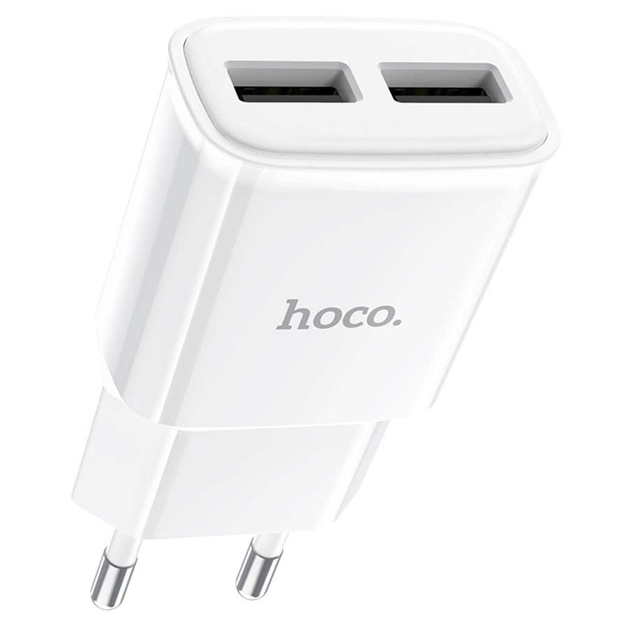 Сетевое зарядное устройство HOCO C88A Star 2xUSB, 2.4A, 10.8W, белый фото