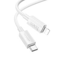 Кабель USB-C HOCO X107 Favor Type-C - Lightning, 27W, 1 м, белый фото