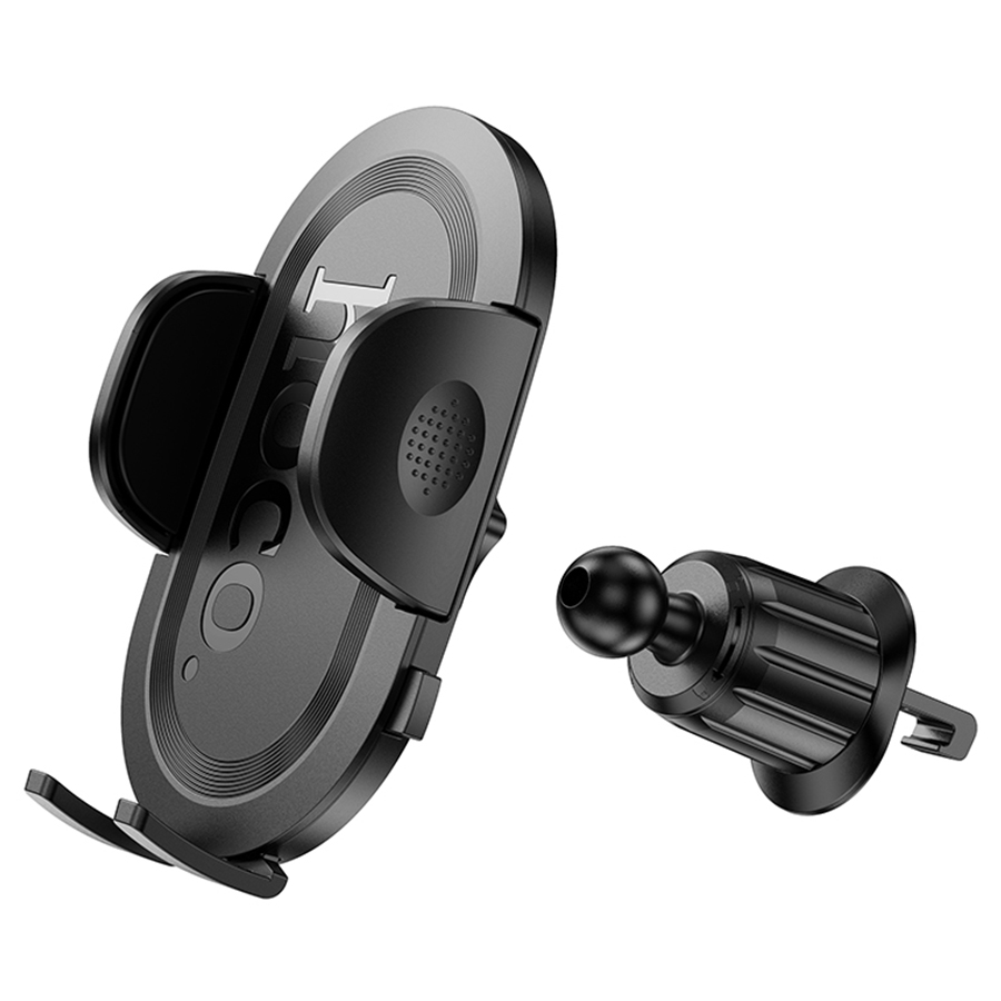 Автомобильный держатель HOCO H53 Brusco, зажимной, на воздуховод, черный фото