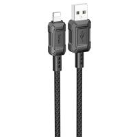 Кабель USB HOCO X94 Leader USB - Lightning, 2.4А, 1 м, черный фото