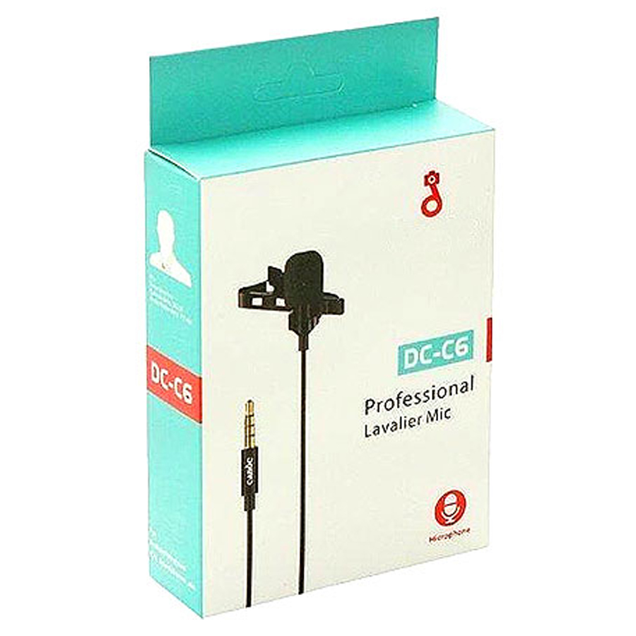 Микрофон петличный проводной CANDC DC-C6, Jack 3.5mm, черный фото