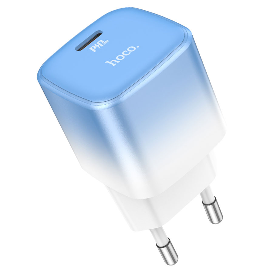 Сетевое зарядное устройство HOCO C101A 1xUSB-C, 3.0A, 20W, синий фото