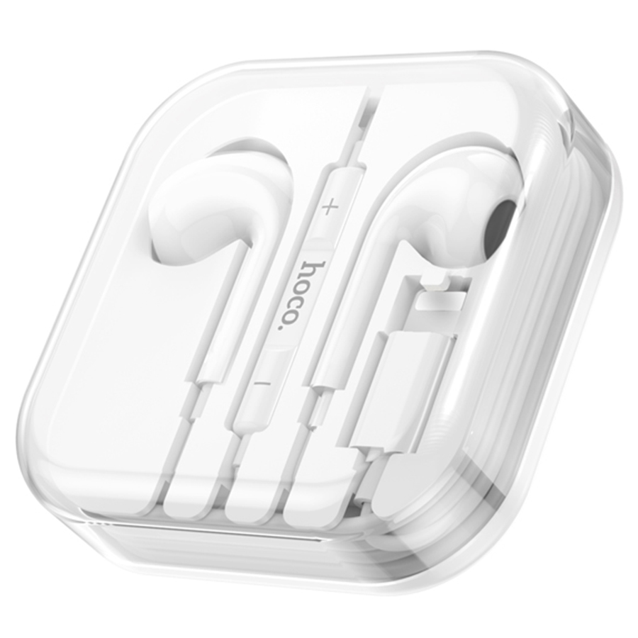 Проводные наушники HOCO M111 Max Primero, Lightning, 1.2 м, белый фото