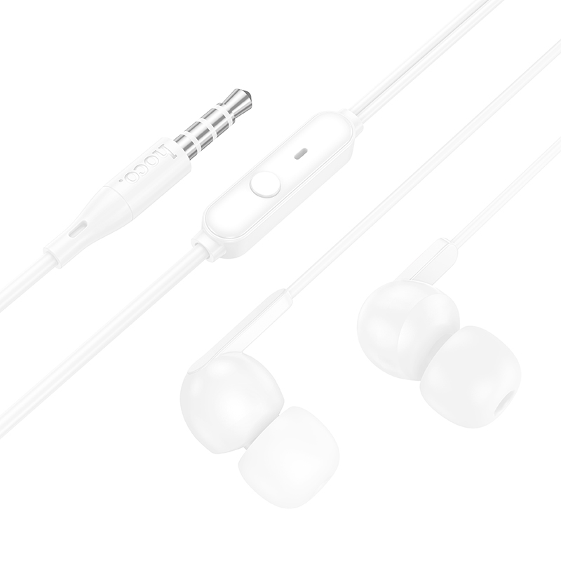 Проводные наушники HOCO M124 Wide, Jack 3.5mm, 1.2 м, белый фото