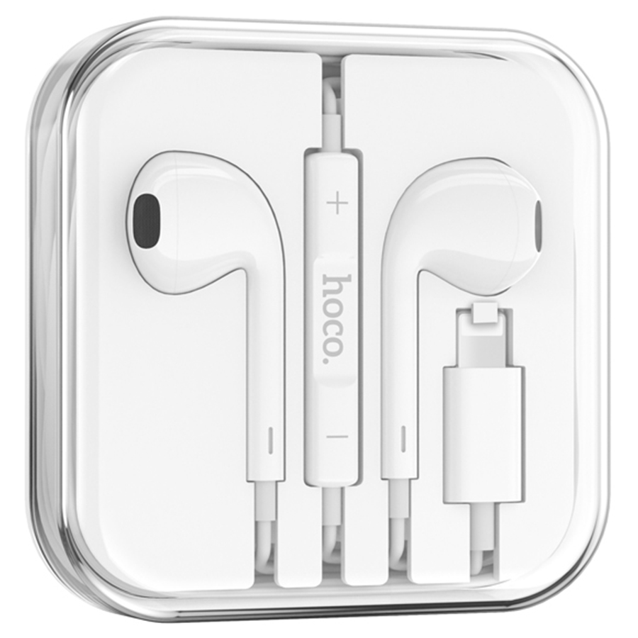 Проводные наушники HOCO M111 Primero, Lightning, 1.2 м, белый фото