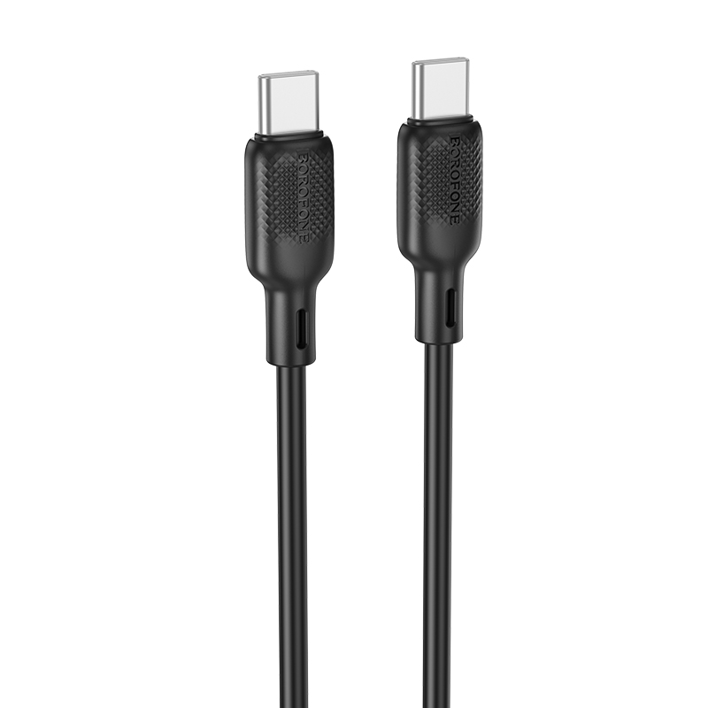 Кабель USB-C BOROFONE BX113 Lenny Type-C - Type-C, 3A, 60W, 3 м, черный фото