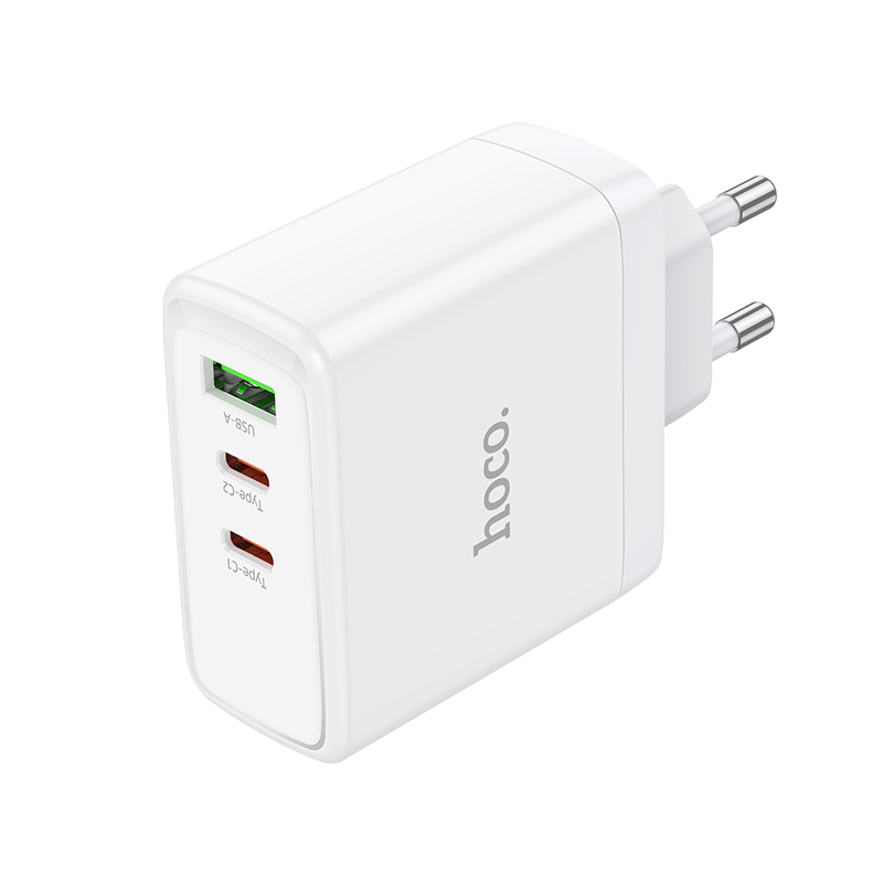 Сетевое зарядное устройство HOCO N30 Glory 1xUSB + 2xUSB-C, 65W, белый фото