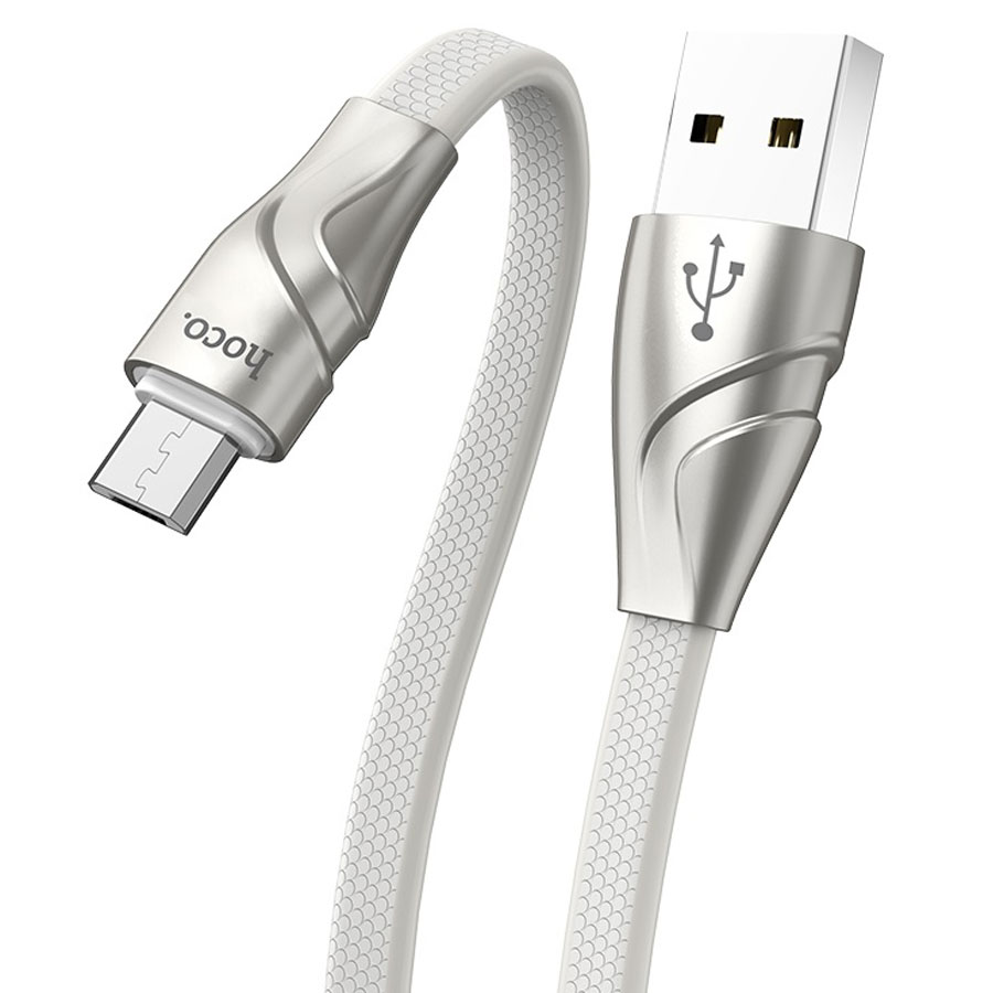 Кабель USB HOCO U57 Twisting USB - MicroUSB, 2.4А, 1.2 м, белый оптом недорого с доставкой Кабель USB HOCO U57 Twisting USB - MicroUSB, 2.4А, 1.2 м, белый фото