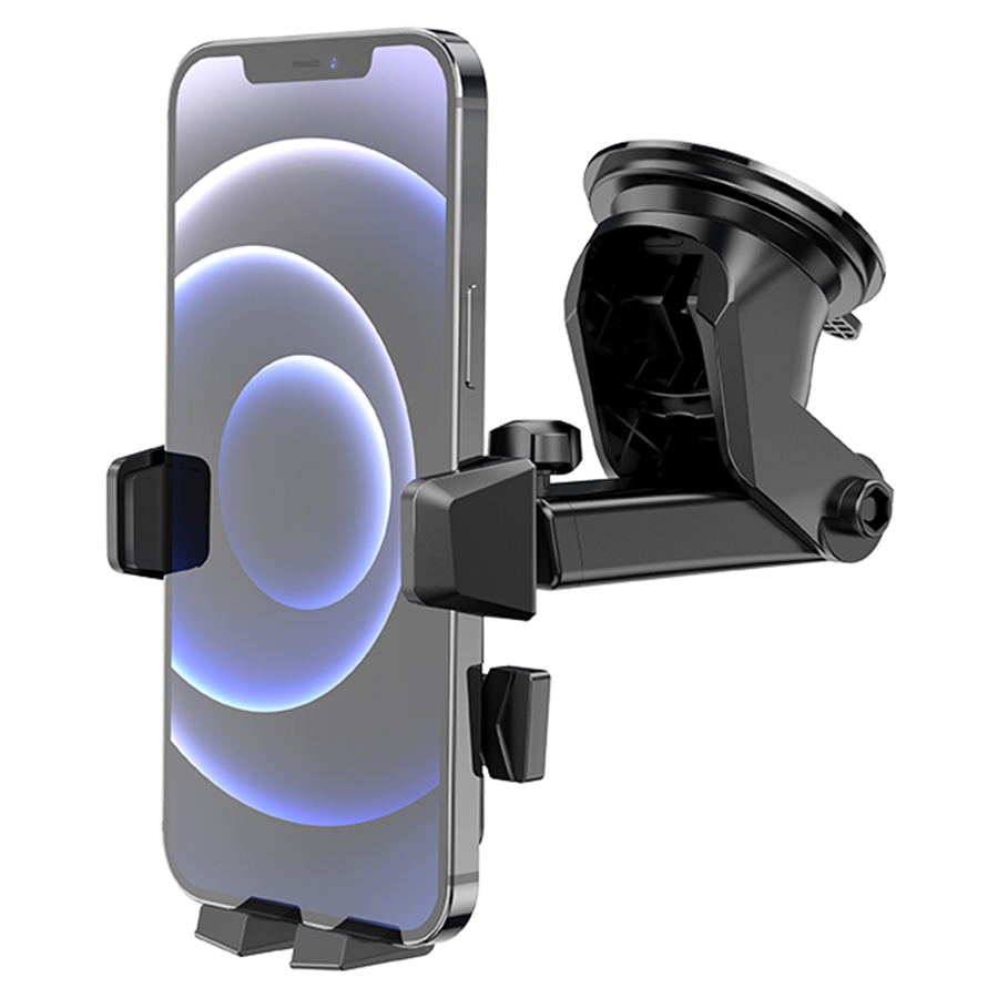 Автомобильный держатель HOCO CA83 David, зажимной, на приборная панель/лобовое стекло, черный фото