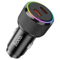Автомобильное зарядное устройство HOCO NZ14B Guerrero, 2xUSB-C, 50W, черный фото