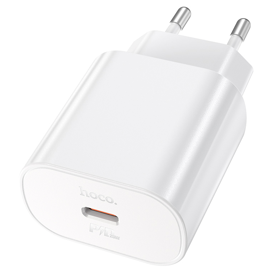 Сетевое зарядное устройство HOCO N22 Jetta 1xUSB-C, 25W, белый фото