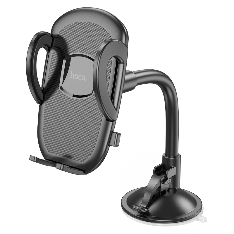 Автомобильный держатель HOCO H10 General, зажимной, на приборная панель/лобовое стекло, черный фото