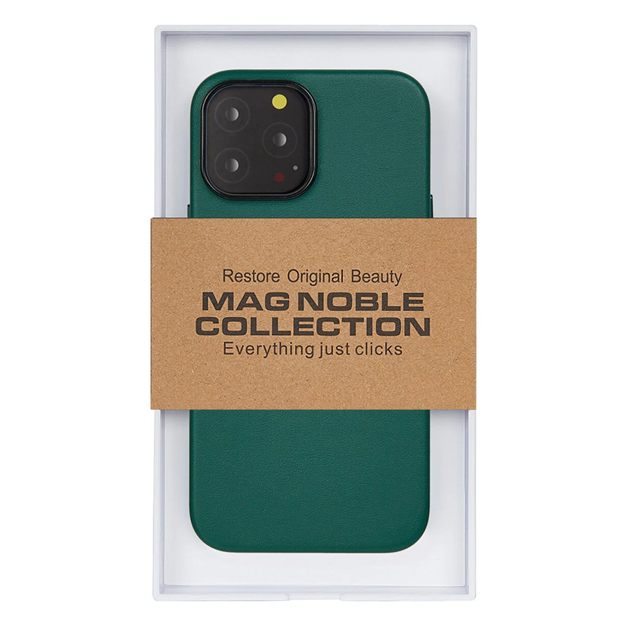Чехол Leather Case with MagSafe KZDOO Mag Noble Collection для iPhone 15 Pro Max 6.7", зеленый (5) фото