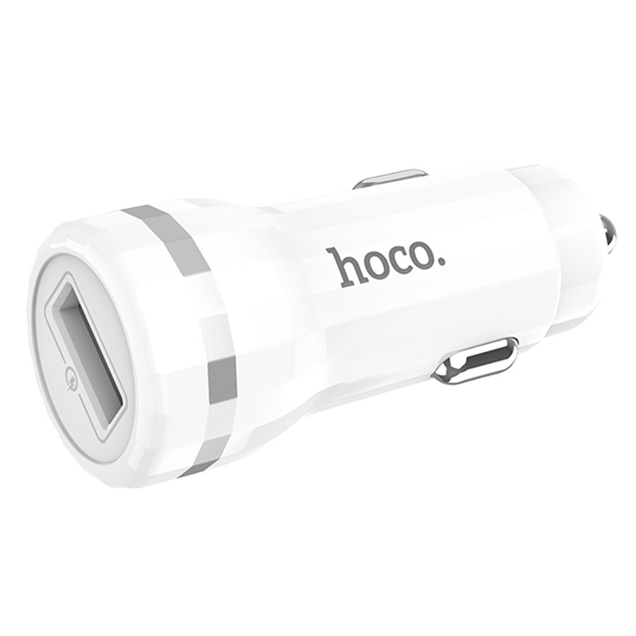 Автомобильное зарядное устройство HOCO Z27A Staunch, 1xUSB, 1.5-3.0A, 18W, белый фото