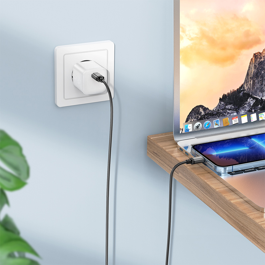 Кабель USB-C BOROFONE BX87 Sharp Type-C - Lightning, 20W, 1 м, черный фото