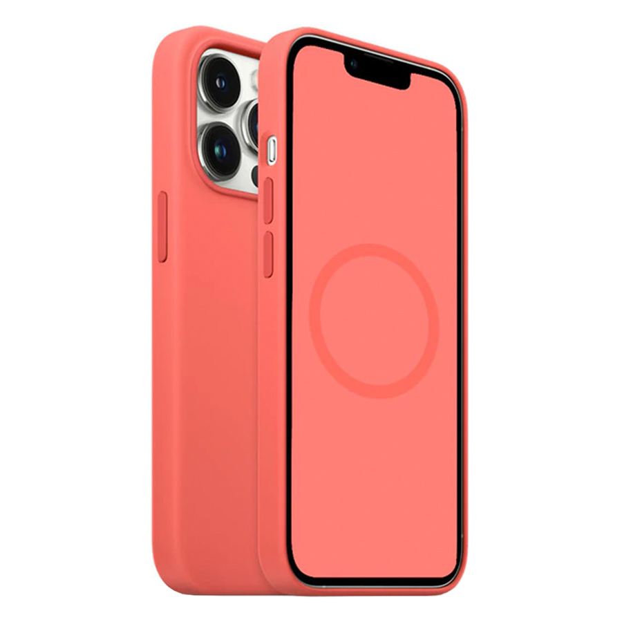Чехол Silicone Case with MagSafe и Анимация цвета для iPhone 15 Pro Max 6.7", Гуава Guava (8) фото