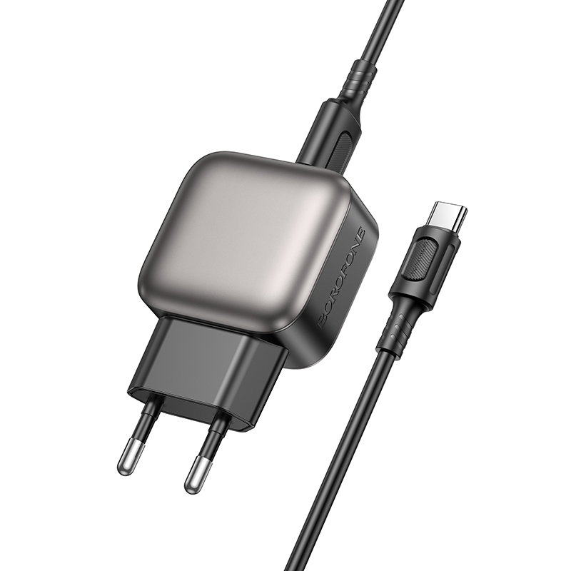 Сетевое зарядное устройство BOROFONE BAS52A Absolute 1xUSB с Кабелем USB - Type-C, 18W, черный фото