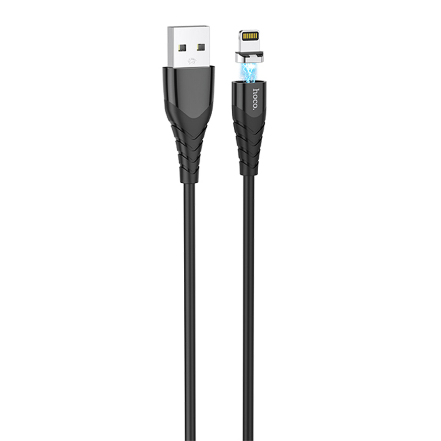 Кабель USB HOCO X63 Racer USB - Lightning магнитный, 2.4А, 1 м, черный фото