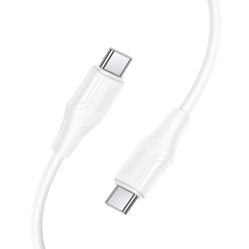 Кабель USB-C HOCO X124 Bien Type-C - Type-C, 3A, 60W, 1 м, белый фото