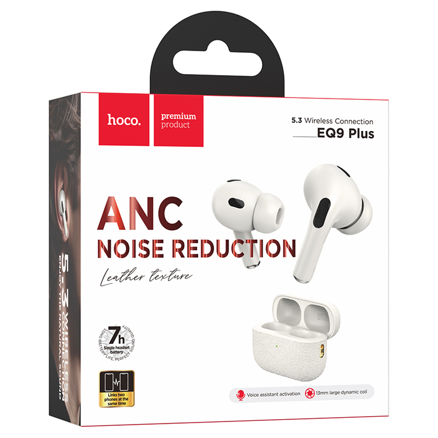Беспроводные наушники TWS HOCO EQ9 Plus, Bluetooth 5.3, белый фото