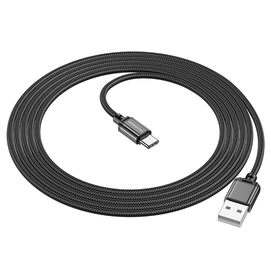 Кабель USB BOROFONE BX87 Sharp USB - Type-C, 3A, 2 м, черный оптом недорого с доставкой Кабель USB BOROFONE BX87 Sharp USB - Type-C, 3A, 2 м, черный фото