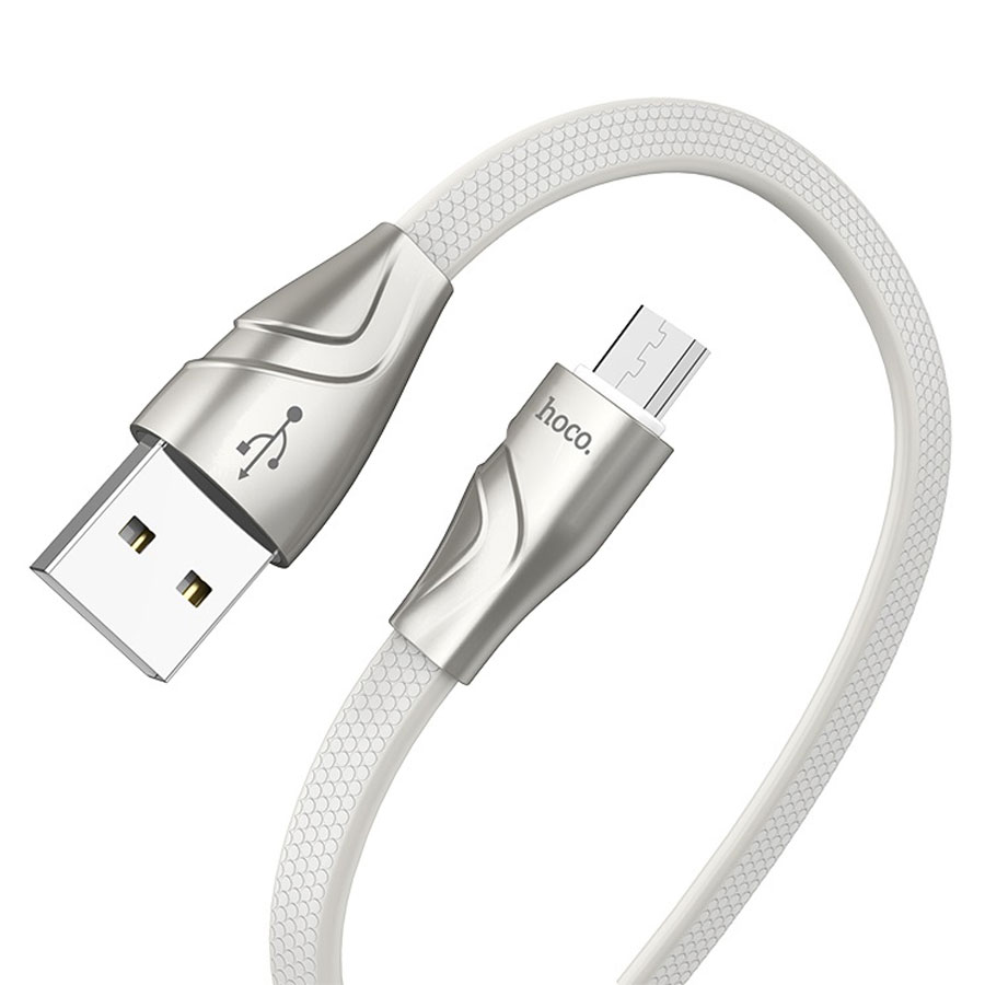 Кабель USB HOCO U57 Twisting USB - MicroUSB, 2.4А, 1.2 м, белый оптом недорого с доставкой Кабель USB HOCO U57 Twisting USB - MicroUSB, 2.4А, 1.2 м, белый фото