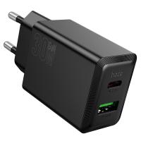 Сетевое зарядное устройство HOCO N71 Nuevo 1xUSB + 1xUSB-C, 3A, 30W, черный фото