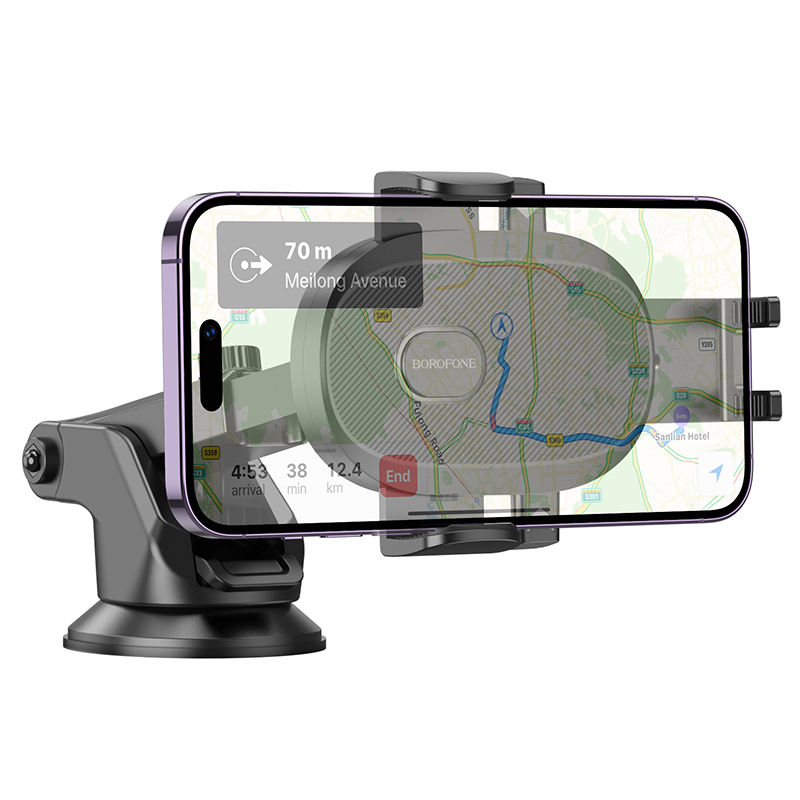 Автомобильный держатель BOROFONE BH93 Grand, зажимной, на приборную панель, черный фото