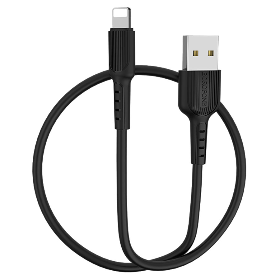 Кабель USB BOROFONE BX16 Easy USB - Lightning, 2А, 1 м, черный фото