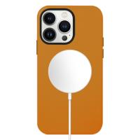Чехол Leather Case with MagSafe KZDOO Mag Noble Collection для iPhone 13 Pro Max 6.7", оранжевый (2) фото
