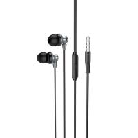 Проводные наушники HOCO M98 Delighted, Jack 3.5mm, 1.2 м, серый металлик фото