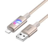 Кабель USB HOCO U144 Charging USB - Lightning, 2.4А, 1.2 м, золотой фото