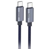 Кабель USB-C HOCO U134 Primero Type-C - Type-C, 5A, 240W, 1.8 м, темно-синий фото