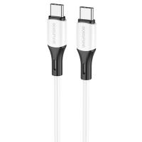 Кабель USB-C BOROFONE BX79 Type-C - Type-C, 3A, 60W, 1 м, белый фото