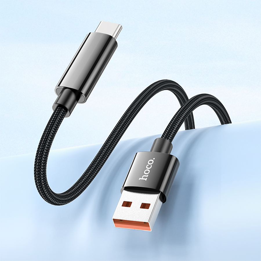 Кабель USB HOCO U125 Benefit USB - Type-C, 5A, 1.2 м, черный фото