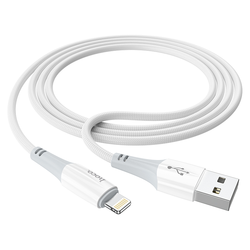 Кабель USB HOCO X70 Ferry USB - Lightning, 2.4А, 1 м, белый фото