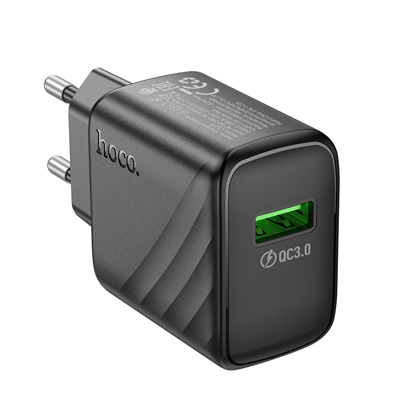 Сетевое зарядное устройство HOCO CS21A Rich 1xUSB, 18W, черный фото