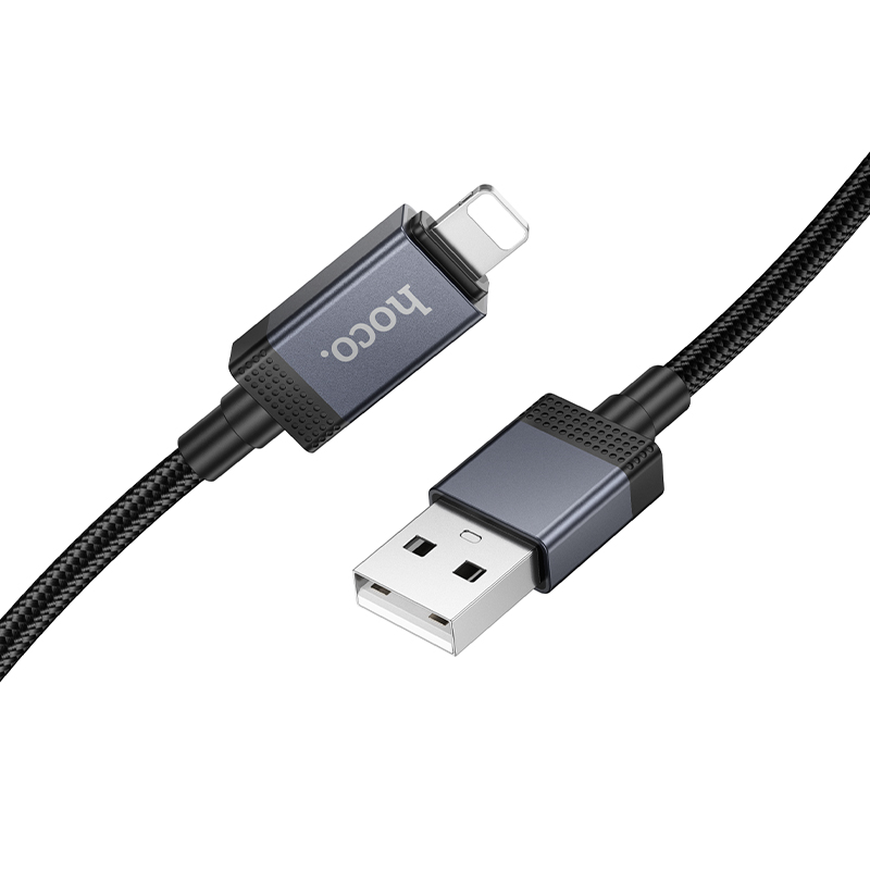 Кабель USB HOCO X118 Generous USB - Lightning, 2.4А, 1 м, черный фото