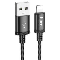 Кабель USB HOCO X91 Radiance USB - Lightning, 2.4А, 3 м, черный фото