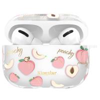 Чехол пластиковый Kingxbar со шнурком для Airpods Pro, прозрачный, персики (4) фото